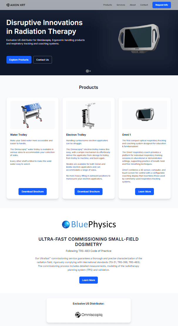 Axion XRT homepage designed and engineered by Reliable Pixel